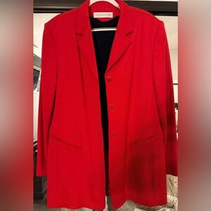 Classic Red Blazer and Skirt